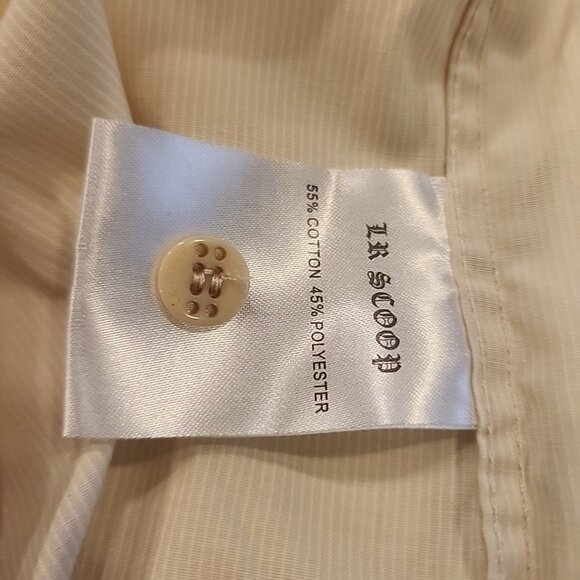 NWT lr scoop shirt Mens 4x Khaki Tan Button Embroidered Short Sleeve - Picture 9 of 9